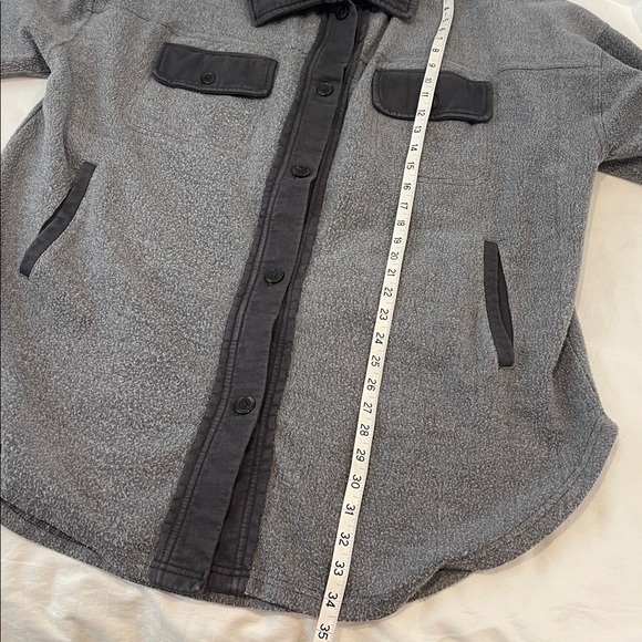 Free People | Navy blue Ruby Fleece button Front Shacket Sz L - Picture 11 of 12